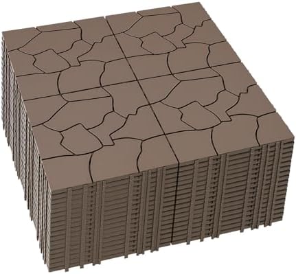 72 PCS Plastic Interlocking Deck Patio Tiles by Mapleyard
