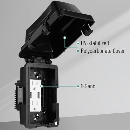 Bates- Outdoor Outlet Cover Weatherproof, Horizontal/Vertical Use - Image 3