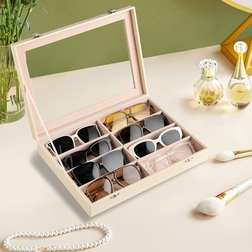 Frebeauty 8-Slot Sunglass Organizer, Sunglass Holder - Image 2