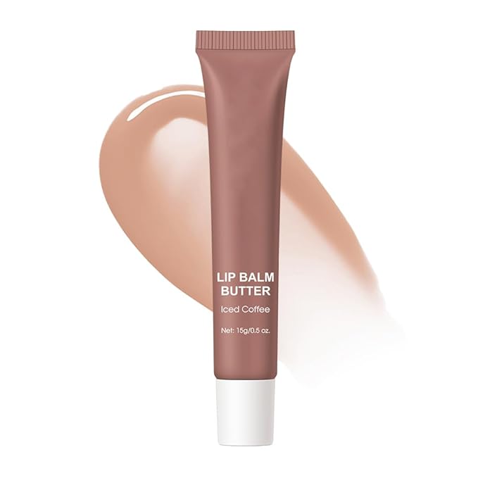 Summer Butter Lip Balm, Moisturizing Hydrating Natural Lip Care, Rich in Nutrients for Soft Smooth Lips (Iced Coffee)