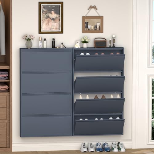 GREATMEET Slim Wall Mounted Metal Storage Cabinet - Image 7