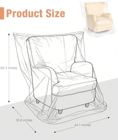 Extra Thick 4mil Plastic Chair Cover, 2 Pack - Image 5