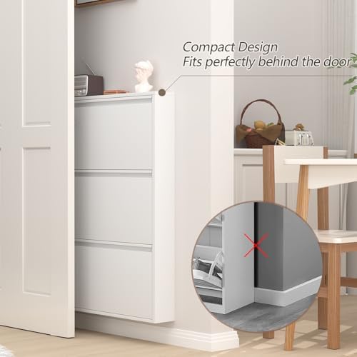 GREATMEET Slim Wall Mounted Metal Storage Cabinet - Image 3