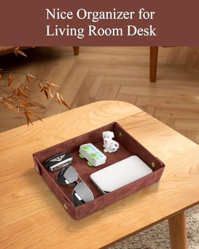 CASIRENA Faux Leather Valet Tray Organizer - Image 5