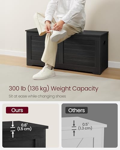 VASAGLE Storage Chest, 39.4 Inches Width Bench - Image 7