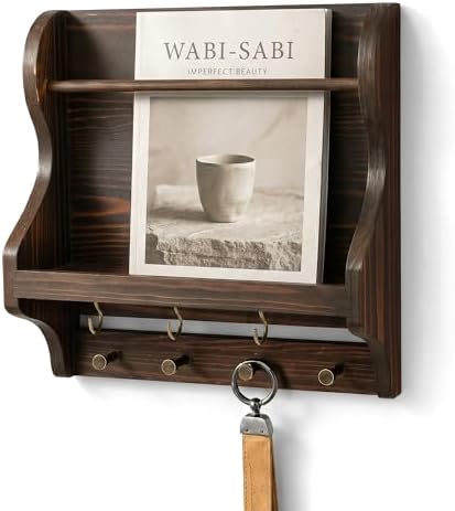 Pine Wood Mail Organizer Wall Mount by REBEEVISION