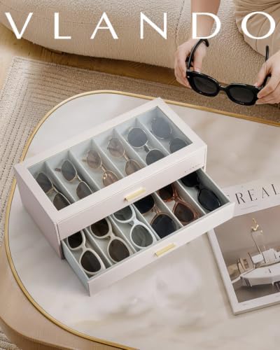 VLANDO 12-Slot Sunglasses Organizer Case - Image 7