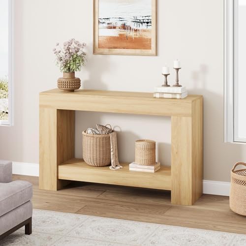 GarveeHome 47" Farmhouse 2-Tier Console Table by GarveeHome