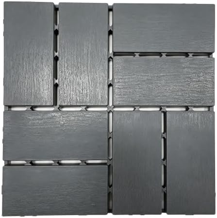 44 Pack Plastic Interlocking Deck Tiles, 12 x 12 Inch Waterproof Outdoor Floor - Image 4