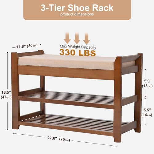 PETKABOO Shoe Rack Bench with Cushion, Shoe Rack - Image 2