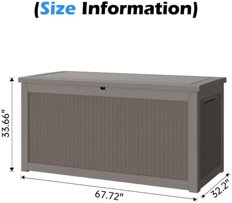 Outdoor Storage Box Waterproof, 320 Gallon Deck Box - Image 2