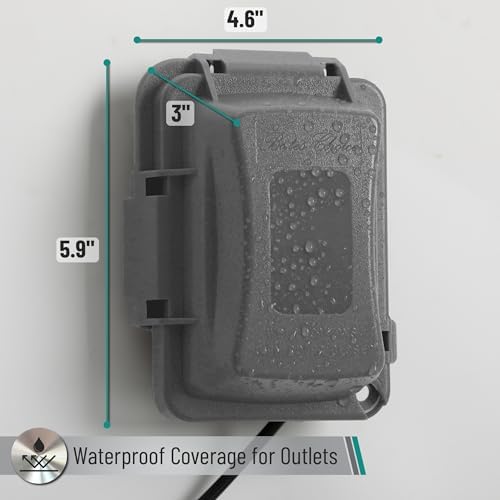 Bates- Weatherproof Electrical Outlet Cover, Outdoor Plug Cover - Image 4