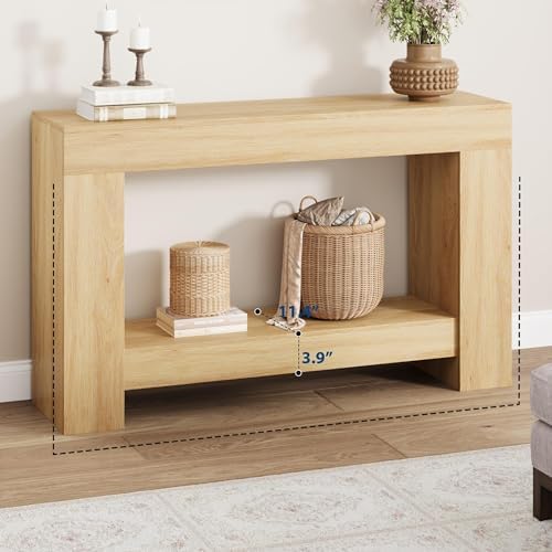 GarveeHome 47" Farmhouse 2-Tier Console Table - Image 6