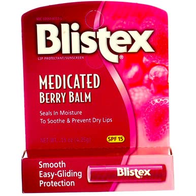 Blistex Medicated Berry Balm SPF 15 0.15 oz (Pack of 7)