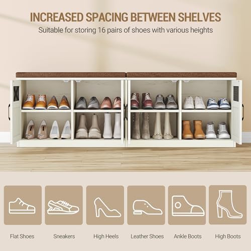 Hzuaneri 59" Shoe Storage Bench - Image 5