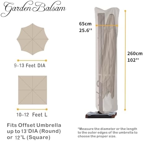 Patio Umbrella Cover for 9'-13' Offset/Cantilever Umbrellas - Image 2