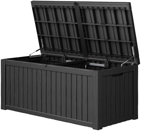 Outdoor Storage Box Waterproof, 200 Gallon Deck Box by WTFGO