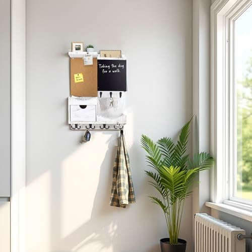 Key Holder Wall Mount with Drawer and Mail Organizer - Image 5