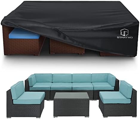 STARTWO Patio Furniture Covers, Outdoor Furniture Covers Waterproof，Black by STARTWO