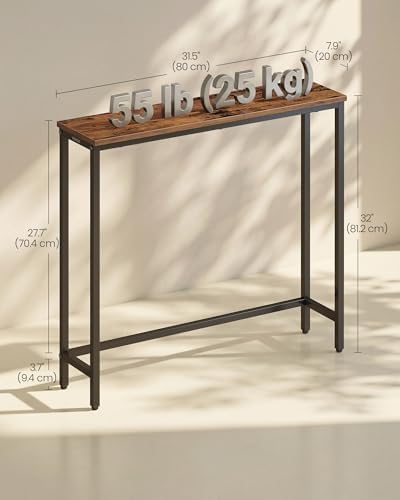 VASAGLE 31.5" Console Table, Narrow Behind Couch Table, 1 Tier - Image 4