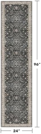 Black Washable 8ft Long Runners - Image 2