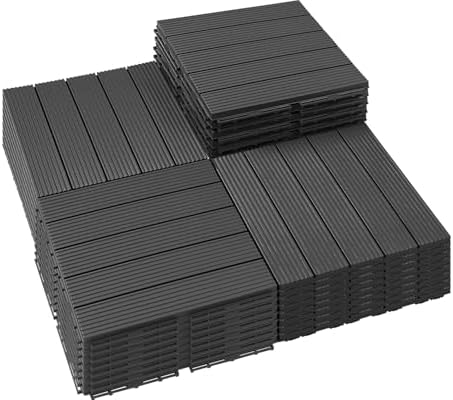PrimeZone 36 PCS Plastic Interlocking Patio Deck Tiles Outdoor All Weather by PrimeZone