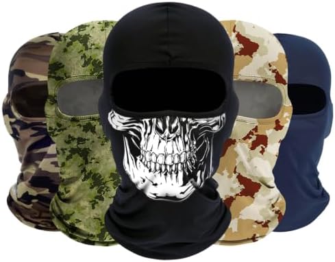 ROXUN Balaclava Ski Mask, 5 Pack Neck Gaiter Motorcycle Summer Cooling by Roxun