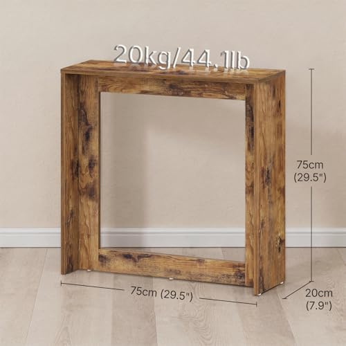 YATINEY Narrow Console Table, 29.5'' Small Farmhouse Entryway Table, Wooden - Image 3