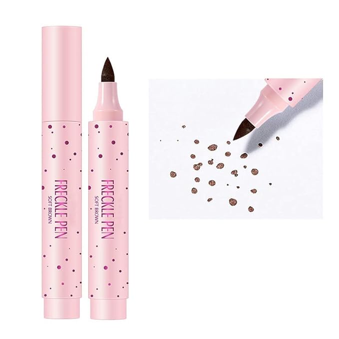 Freckle Pen Faux Freckle Pen Colour Pop Freckle Pen Supernaturally Realistic Freckles Makeup Brush Fantastic Freckles Pen Long-lasting Waterproof Soft-point Absorbent Pen For a Natural and Easy Makeup Look (dark brown)