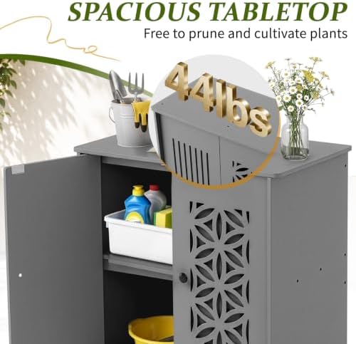 Outdoor Storage Cabinet, PVC Patio Storage Cabinet - Image 3