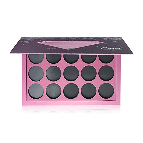 Large-Sized Empty Magnetic Makeup Palette with Diamond-Shaped Transparent Window