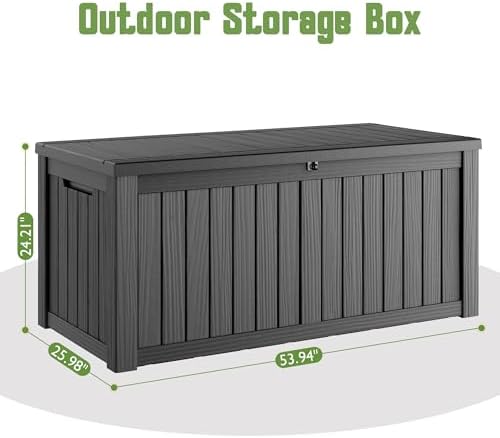 KAMABOKO Outdoor Storage Box, 160 Gallon Deck Box Outdoor Waterproof - Image 2