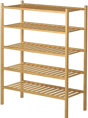 ROMGUAR CRAFT 5 Tier Bamboo Shoe Rack - Image 7