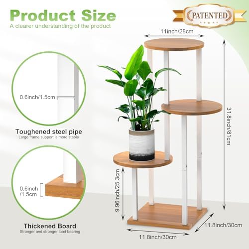 4 Tier Plant Stand Indoor Corner Tall Shelf - Image 2