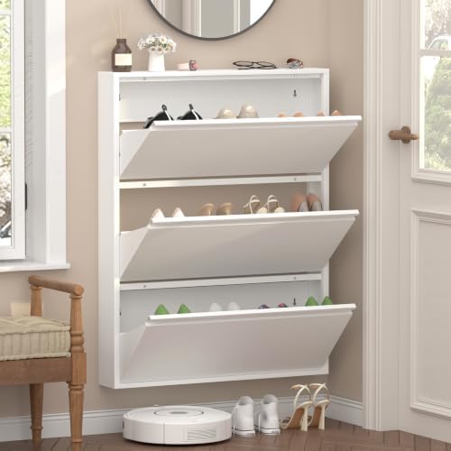 GREATMEET Slim Wall Mounted Metal Storage Cabinet by GREATMEET