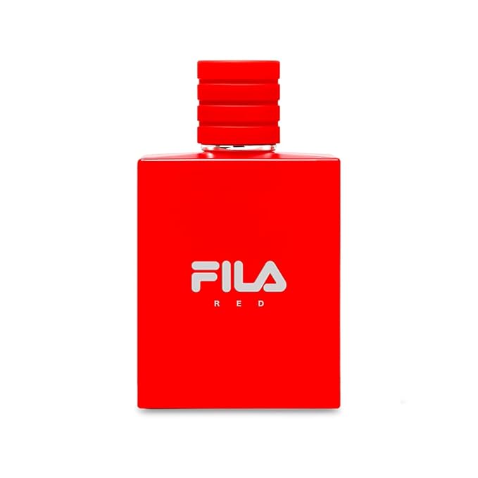 FILA RED Fragrance for Men - Eau de Toilette Spray with Notes of Bergamot, Jasmine, Nutmeg, Sandalwood, and More - Sport-Inpired Scent for Day or Night - 3.4 oz.