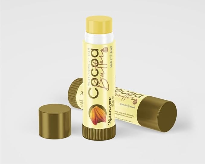 Moisturizing Lip Balm Cocoa Butter Box of 10, Moisturizing Hydrated Lips, Ligth Yellow, 0.13 Fl Oz, 1