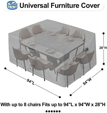 OutdoorLines Waterproof Patio Table Furniture Covers - Image 2