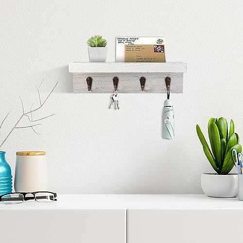 Key Holder Wall Mount, Farmhouse Wall Shelf - Image 2