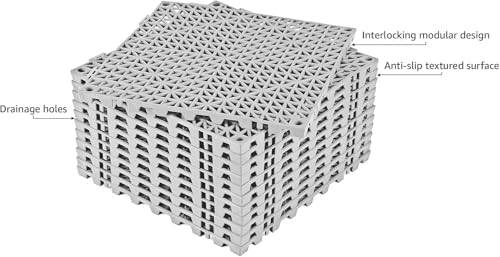 ToLanbbt Modular Interlocking Cushion 24P 11.8" x 11.8" Interlocking Rubber - Image 4