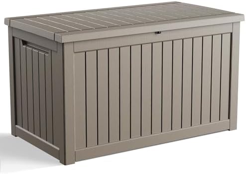 280 Gallon Waterproof Outdoor Storage Box, UV Resistant Resin Deck Box by KFY