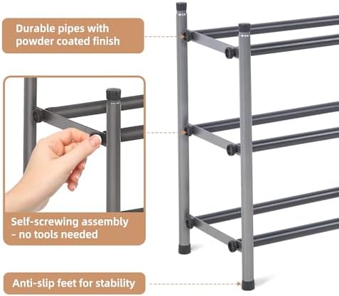 STORAGE MANIAC Expandable Shoe Rack - Image 6