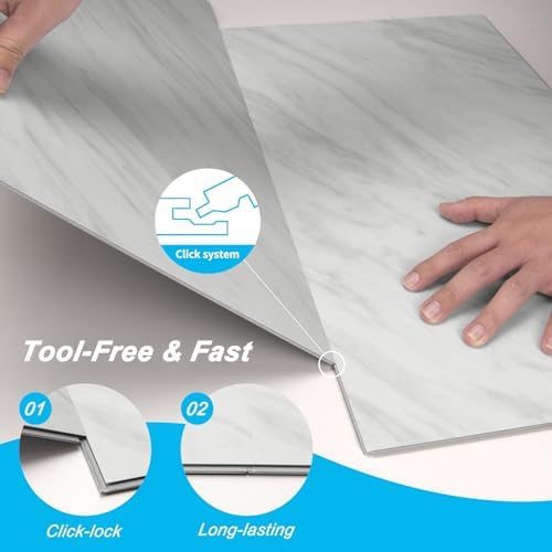Art3d Marble Textured Click-Lock SPC Floor Tiles - Image 5