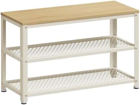 VASAGLE 3-Tier Shoe Rack, Storage Bench by VASAGLEbySONGMICSHOME