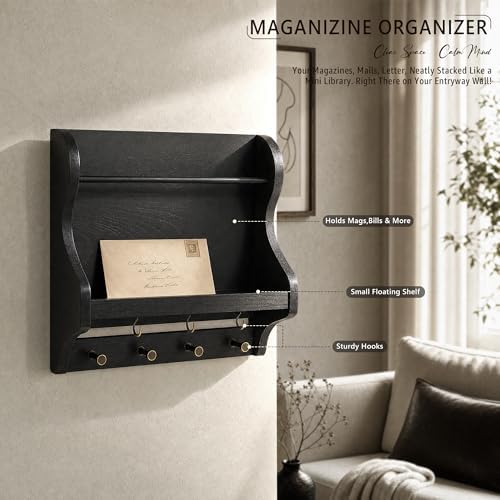Pine Wood Mail Organizer Wall Mount - Image 5