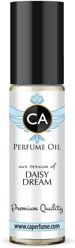 CA Perfume Impression of M. Jacobs Daisy Dream For Women Replica Fragrance Body Oil Dupes Alcohol-Free Essential Aromatherapy Sample Travel Size Concentrated Long Lasting Attar Roll-On 0.3 Fl Oz/10ml