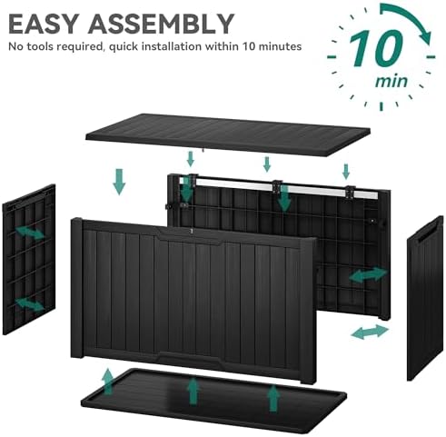 YITAHOME 240 Gallon Extra Large Outdoor Storage Deck Box - Image 7