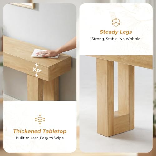 DUMOS 63" Long Narrow Farmhouse Console Table - Image 4