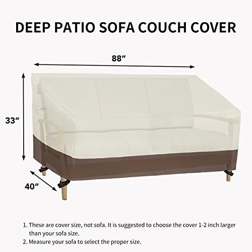 Easy-Going Heavy Duty Outdoor Bench Couch Cover, 88Wx40Dx33H inch - Image 6