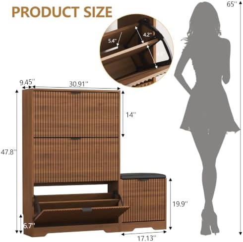 HUANLEGO Shoe Cabinet Storage for Entryway - Image 2